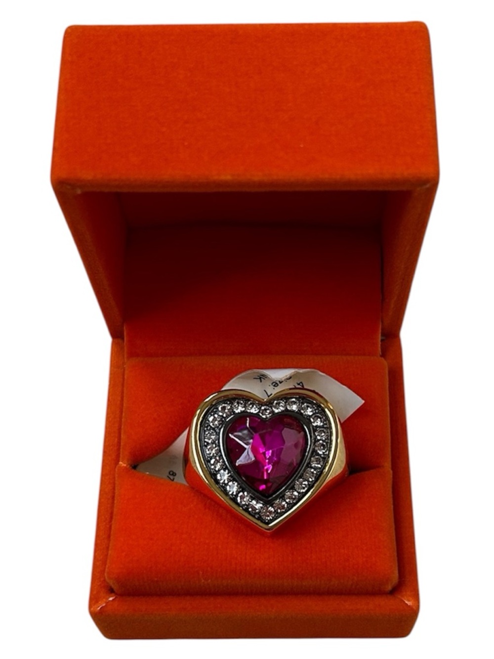 Kurt Geiger London Heart Halo Cocktail Ring NWT Size 7 - Picture 2 of 4